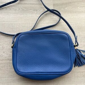 GiGi New York Madison Crossbody Electric Blue Leather Bag